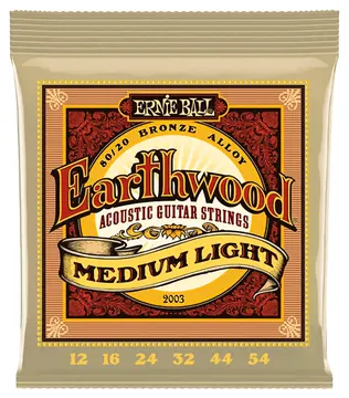 Ernie Ball Encordoamento Ernie Ball Earthwood 012 Medium Light 2003 Violão Aço