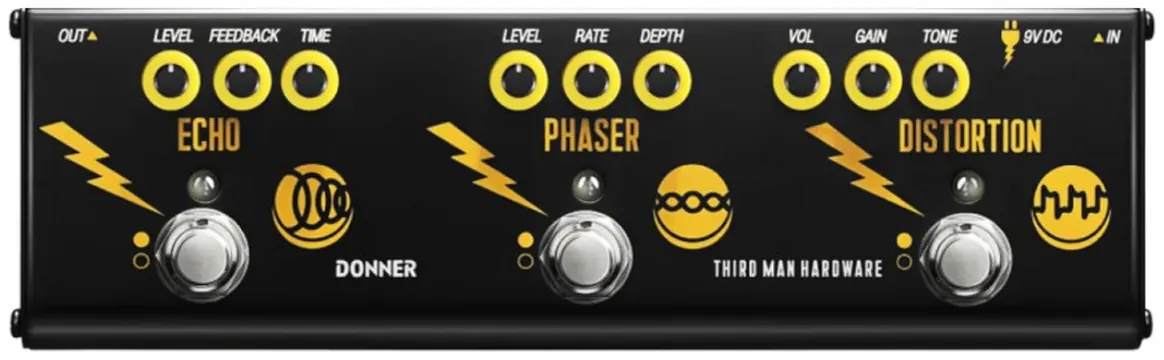 Donner X Third Man Hardware Triple Threat 3-in-1 Analog Multi-Effects Guitar Pedal
