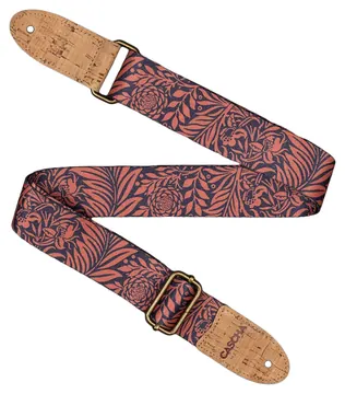 Cascha CGS-VC7 Vegan Cork Rose Jungle Gitarrengurt 50mm