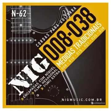 NIG Encordoamento NIG Guitarra N62 .008 - .038