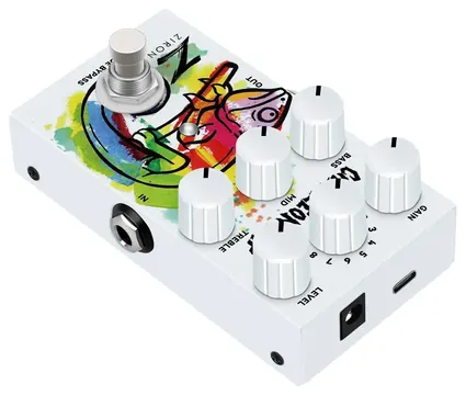 Ziron Pedal de Efeitos Ziron Camaleon Branco para Guitarra Elétrica