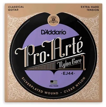 Jogo de Cordas DAddario EJ44 para Guitarra Clássica Nylon Tensão Extra Forte