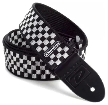 Dunlop Classic Black White Check Strap D3831BK