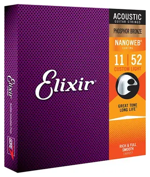 Elixir Strings Encordoamento Elixir para Violão Aço 011 Phosphor Bronze 16027