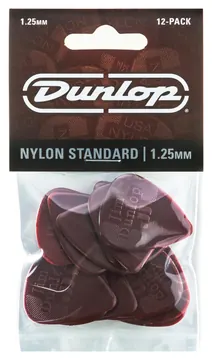 Jim Dunlop 44P125 Nylon Standard Players Pack Plektrum, braun (12 Stück)