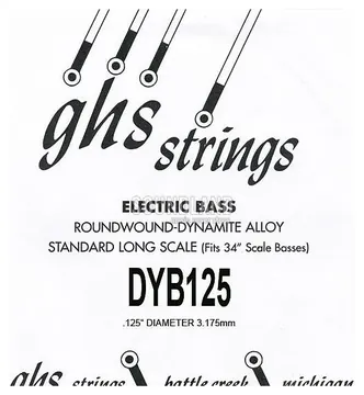 GHS Bass Einzelsaite 125