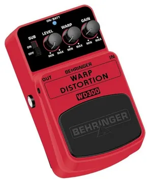 Behringer WD300 Warp Distortion Pedale Effetto Distorsore Con Doppio ULTRA-GAIN E Sub