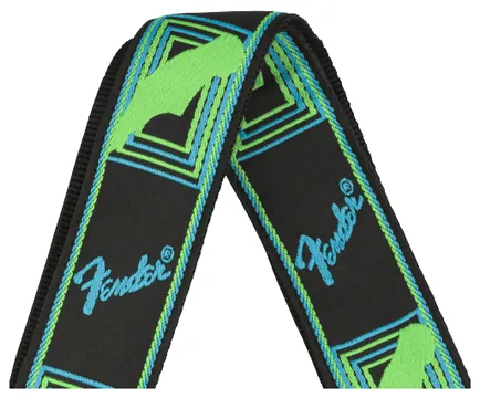 Fender Neon Monogram Strap, B/g