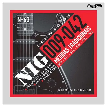 NIG Encordoamento Nig Para Guitarra 009 N-63 | Fujisom
