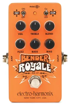 Electro-Harmonix Bender Royale Fuzz Pedal Orange