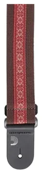 D'Addario Deluxe Cotton Guitar Strap Brown