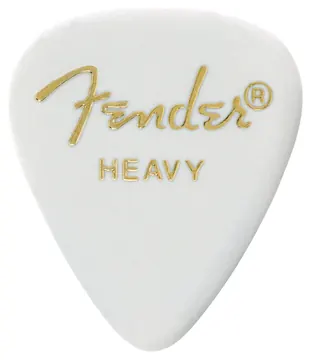 Fender 351 Pick Celluloid White Heavy 12er