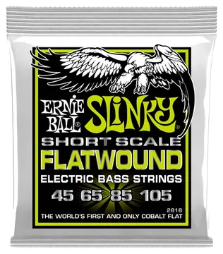Ernie Ball 2818 Slinky Short Scale Flatwound El Bass 45-105