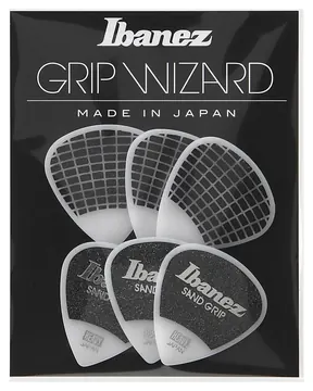 Ibanez PPA16HSG-WH 1mm Flat Pick Sand Grip 6er Pack
