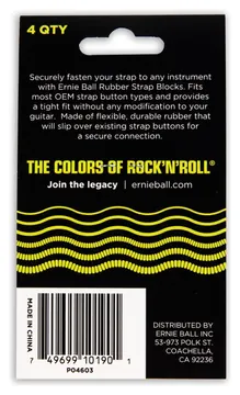 Ernie Ball P05622 Strap Blocks Pack Of 4, Green