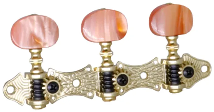 Rozini Tarraxas de Pino Grosso para Violão de Nylon Rozini - Modelo RA305GPKG.P14R com Bordões Vermelhos