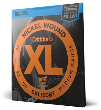 D'Addario EXL160BT Balanced Tension Medium / Long Scale Set Corde x Basso 50-120