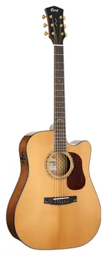 Cort GOLD-DC6 Natural Gloss Westerngitarre mit Pickup inkl. Softcase