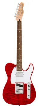 Fender Affinity Series Telecaster FMT SH Laurel Fingerboard White Pickguard Crimson Red Transparent