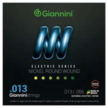 Giannini Encordoamento Giannini Guitarra Niquel 013 GEEGST13
