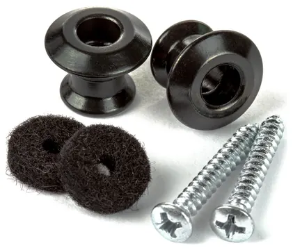 Dunlop Dual Design Strap Button Set | Black