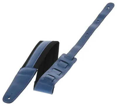 Gewa 531.313 Gitarrengurt Regular 65 Padded Ledergurt (65mm), blueberry