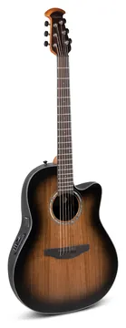Ovation CS24P-ABLKW Celebrity Exotic Mid Cut Roundback Elektro-Akustik-Gitarre, australian B-W