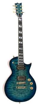 ESP Eclipse USA QM Aqua Marine Sunburst Seymour Duncan Custom 14