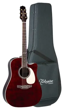 Takamine Japonês JJ325S RCL Red Stain Eletroacústico Aço C/ Semi Case