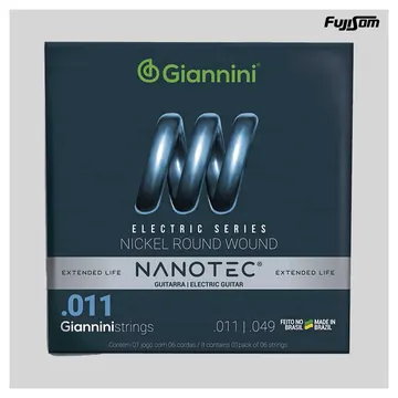 Giannini Encordoamento Giannini Para Guitarra 011 GEEGST11 PN Nanotec | Fujisom