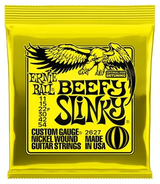 Ernie Ball EB2627 Beefy Slinky Nickel Wound 11-54 E-Gitarrensaiten
