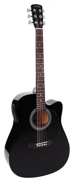 Nashville Gsd60Cebk Chitarra Acustica Dreadnought Elettrificata Nera