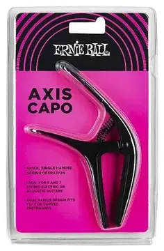 Ernie Ball Capotraste Axis Capo Preto P09600 Ernie Ball