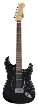 Fender Standard Stratocaster HSS LRL Schwarzes Schlagbrett Schwarz