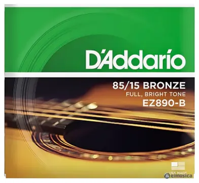 D'addario Encordoamento Daddario Violão Aço EZ890-B Bronze 85/15 .009 - .045 Super Light Gauge