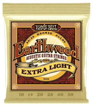 Ernie Ball 2006 Corde per Chitarra Acustica Earthwood Extra Light 80/20 Bronze