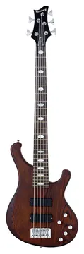 Strinberg Contrabaixo Strinberg SAB-55 DW de 5 Cordas Ativo Dark Wood C/ Escala Escura