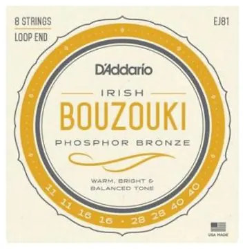 D'Addario EJ81 Irish Bouzouki Strings (Loop End, Phosphor, Medium Tension)