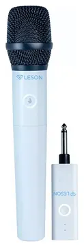 Leson Microfone Duplo Sem Fio Leson AR200 Branco Portátil