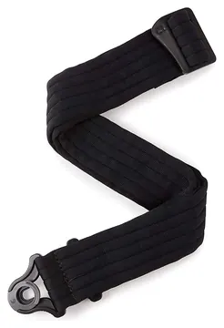 D'Addario Auto Lock Guitar Strap, Black Padded Stripes 50BAL01
