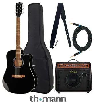 Harley Benton HBD120 CE BK Bundle