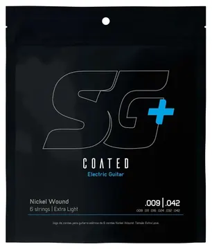 SG Encordoamento Para Guitarra .009 Coated Nickel Wound Light SG