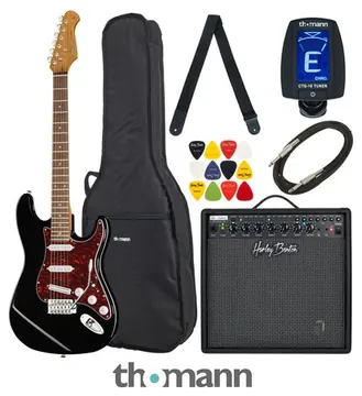 Harley Benton ST-62BK Hot Rod Bundle