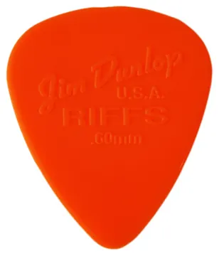 Dunlop Riffs Picks .60mm - Orange - Set of 6