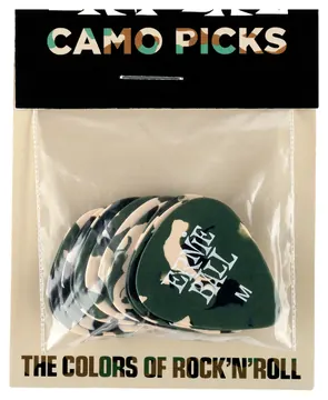 Ernie Ball 9222 Celluloid Camouflage Pick 0,72mm Plektren Medium (12 Stück)
