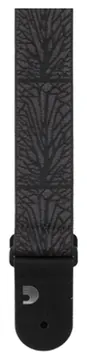 D'Addario Woven Guitar Strap Lightning Black Tubular