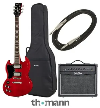 Harley Benton DC-580LH CH Vintage Ser Bundle