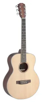 J.N ASY-A MINI guitare acoustique mini auditorium de voyage avec table en épicéa massif série asyla