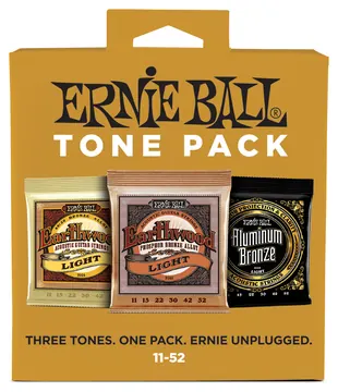 Ernie Ball 3314 Acoustic Tone Pack Light 011-052 3-Pack, Saiten für Westerngitarre /AL