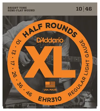 D'Addario EHR310 Half Rounds Electric Guitar Strings 10-46